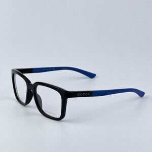 Gucci GG1738O 004 BRAND NEW Eyeglasses Black Blue Unisex Square